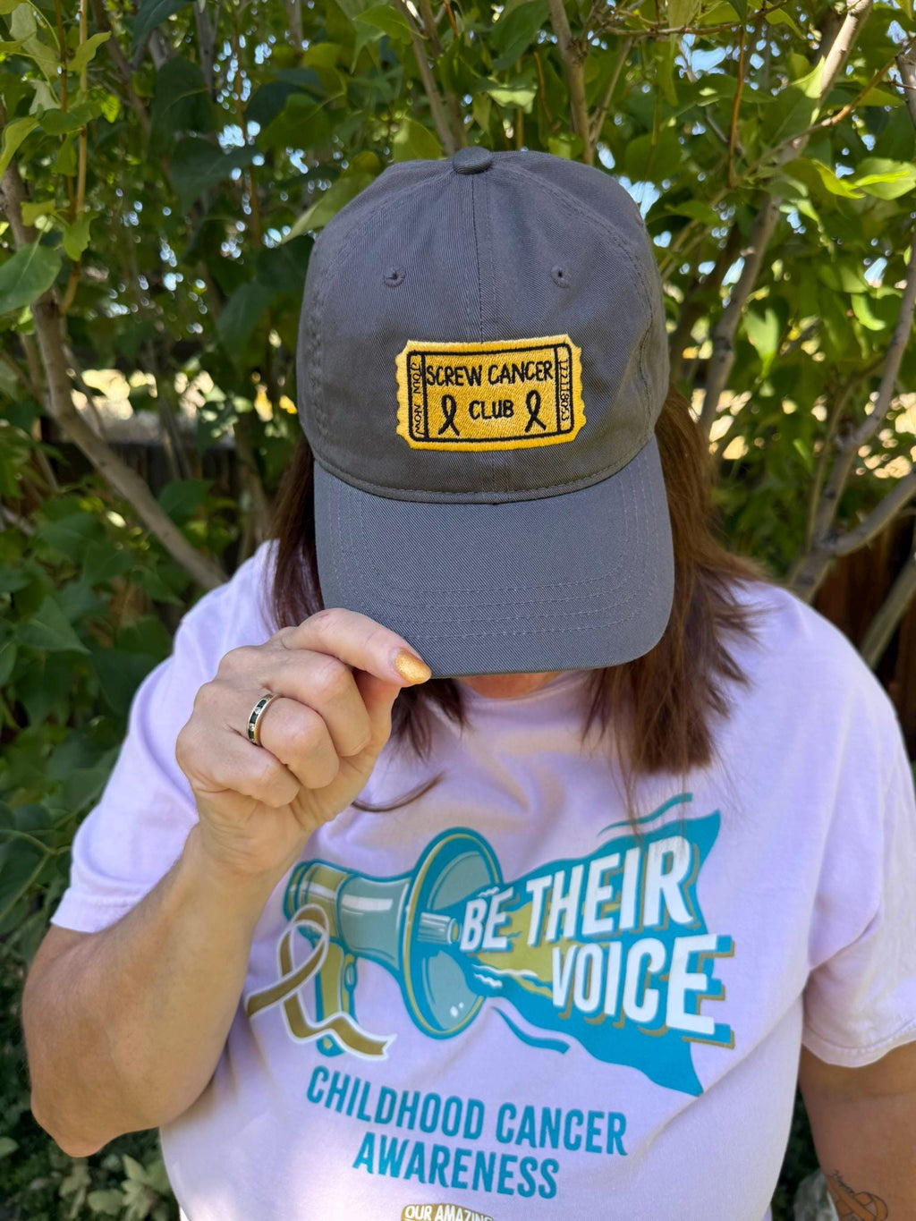 Screw cancer club ticket- HAT-Grey